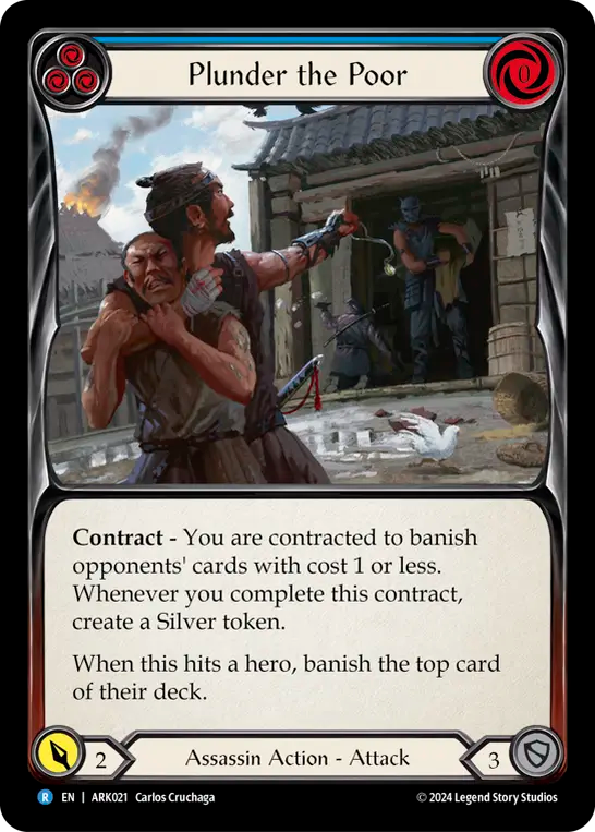 Plunder the Poor (Blue) - Flesh and Blood TCG - MoxLand