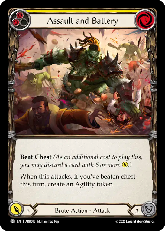 Assault and Battery (Yellow) - Flesh and Blood TCG - MoxLand