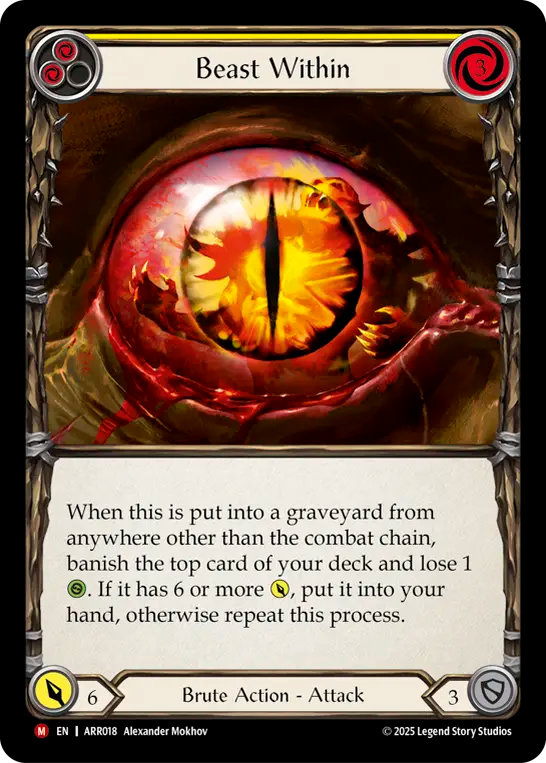 Beast Within (Yellow) - Flesh and Blood TCG - MoxLand
