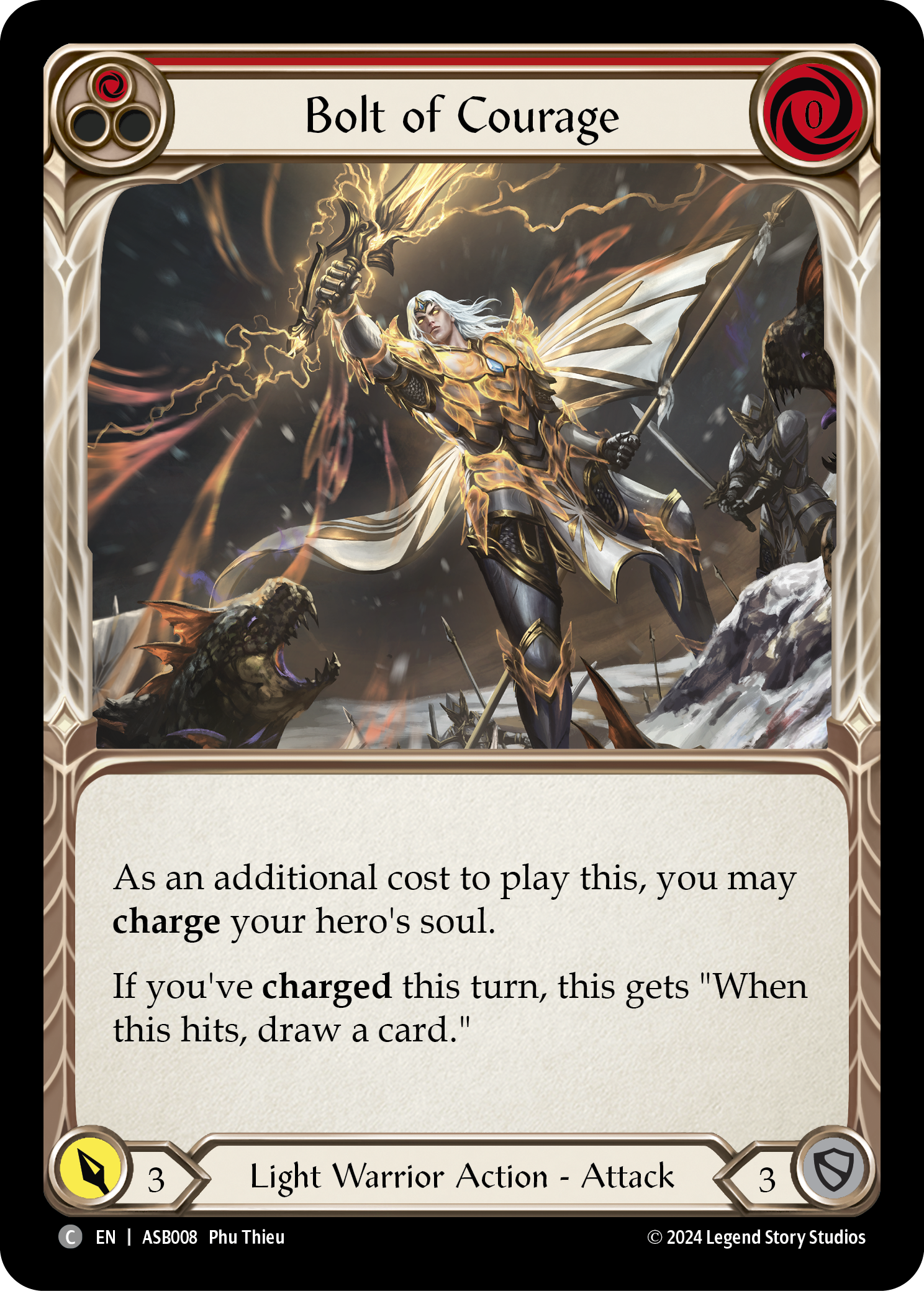 Bolt of Courage (Red) - Flesh and Blood TCG - MoxLand