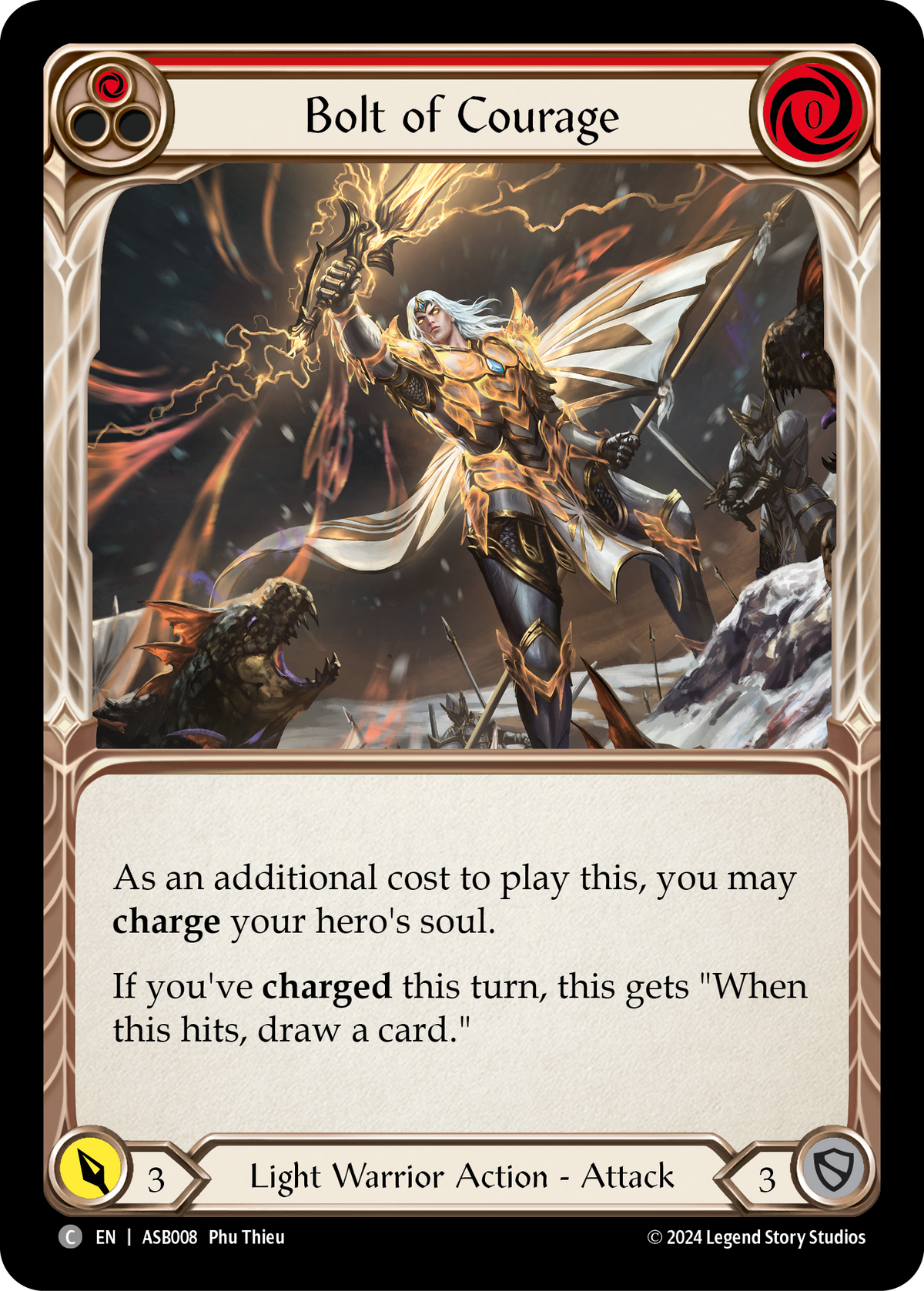 Bolt of Courage (Red) - Flesh and Blood TCG - MoxLand