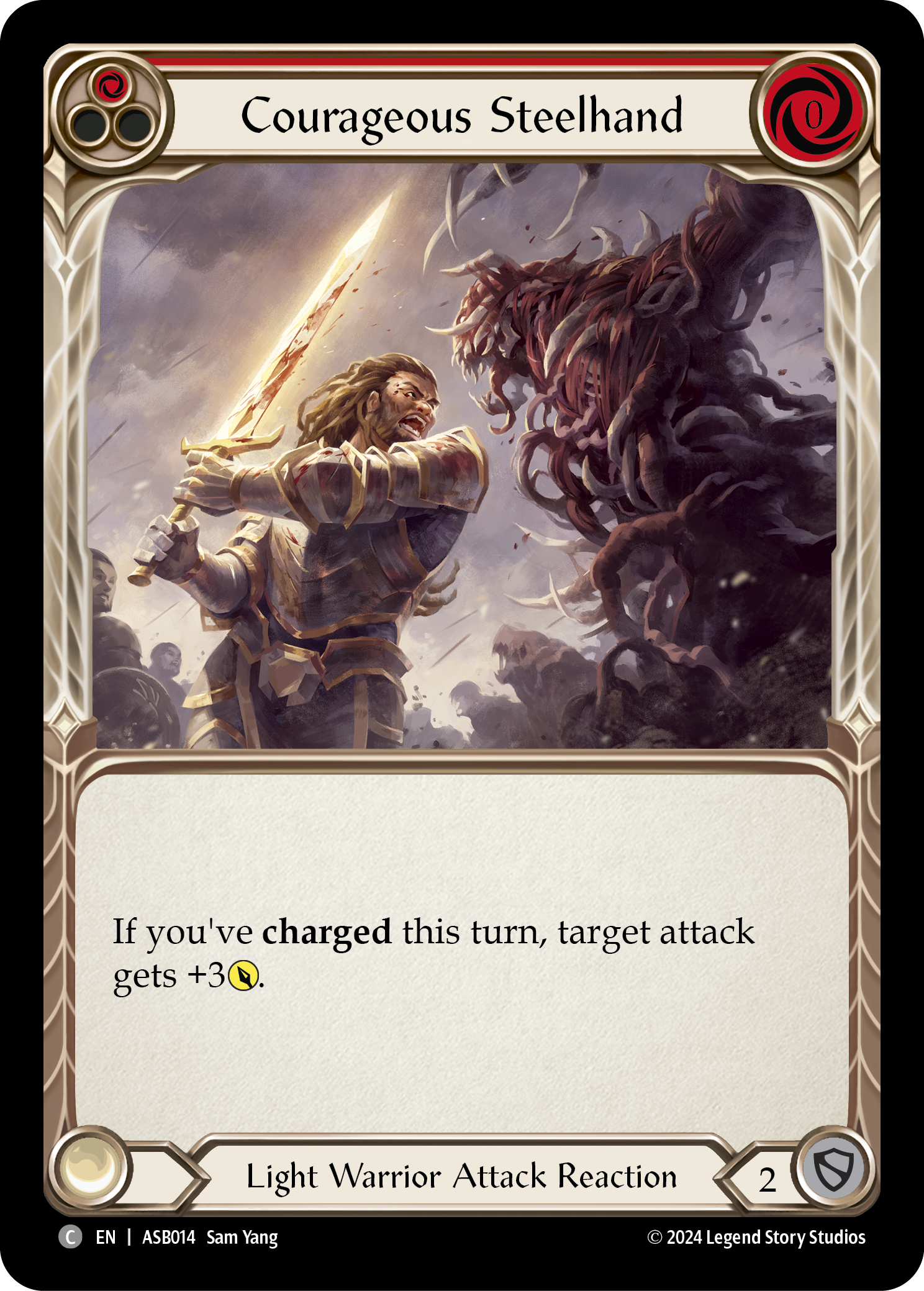 Courageous Steelhand (Red) - Flesh and Blood TCG - MoxLand