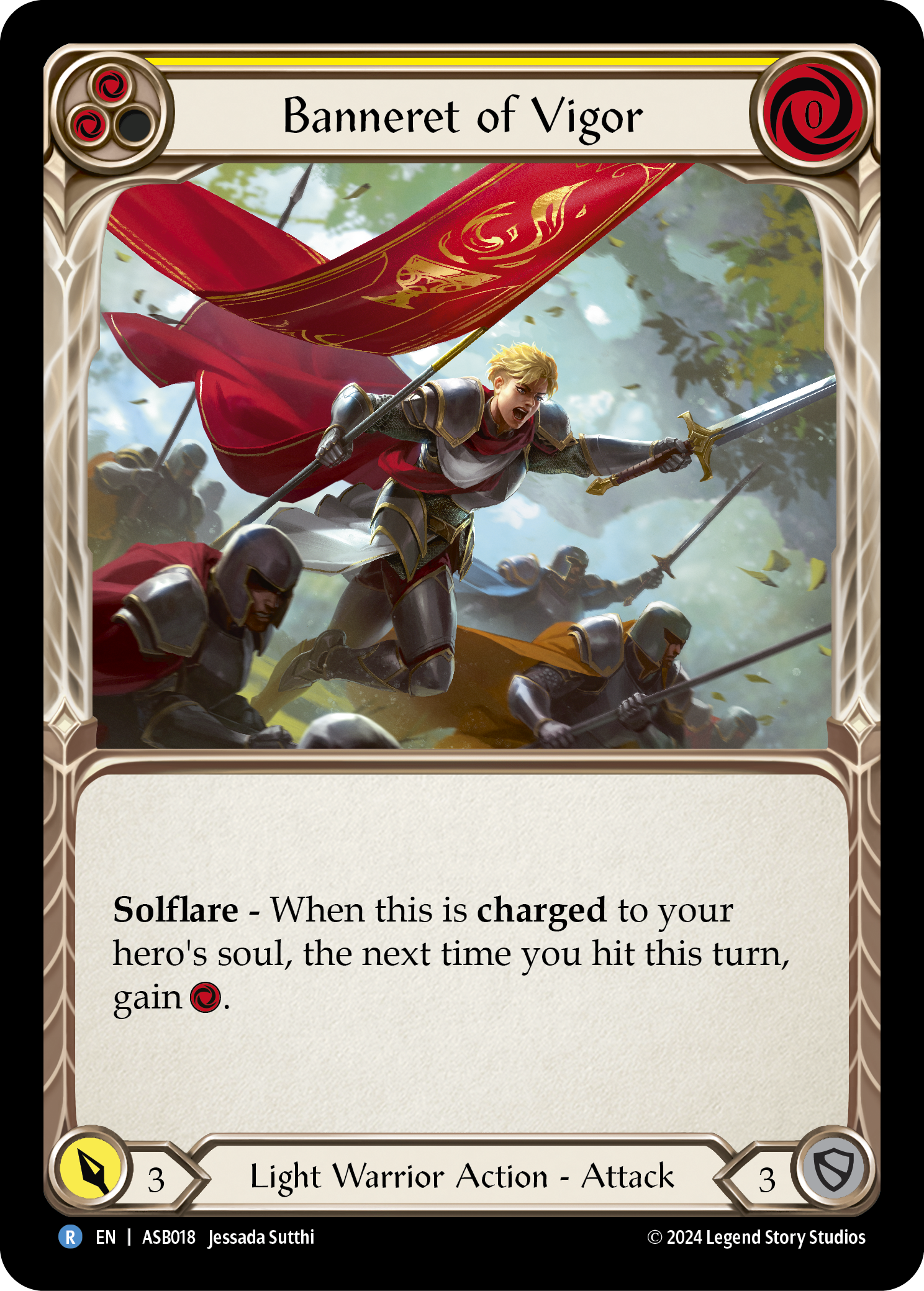 Banneret of Vigor (Yellow) - Flesh and Blood TCG - MoxLand