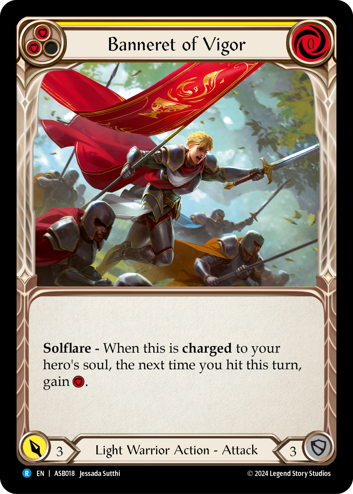 Banneret of Vigor (Yellow) - Flesh and Blood TCG - MoxLand