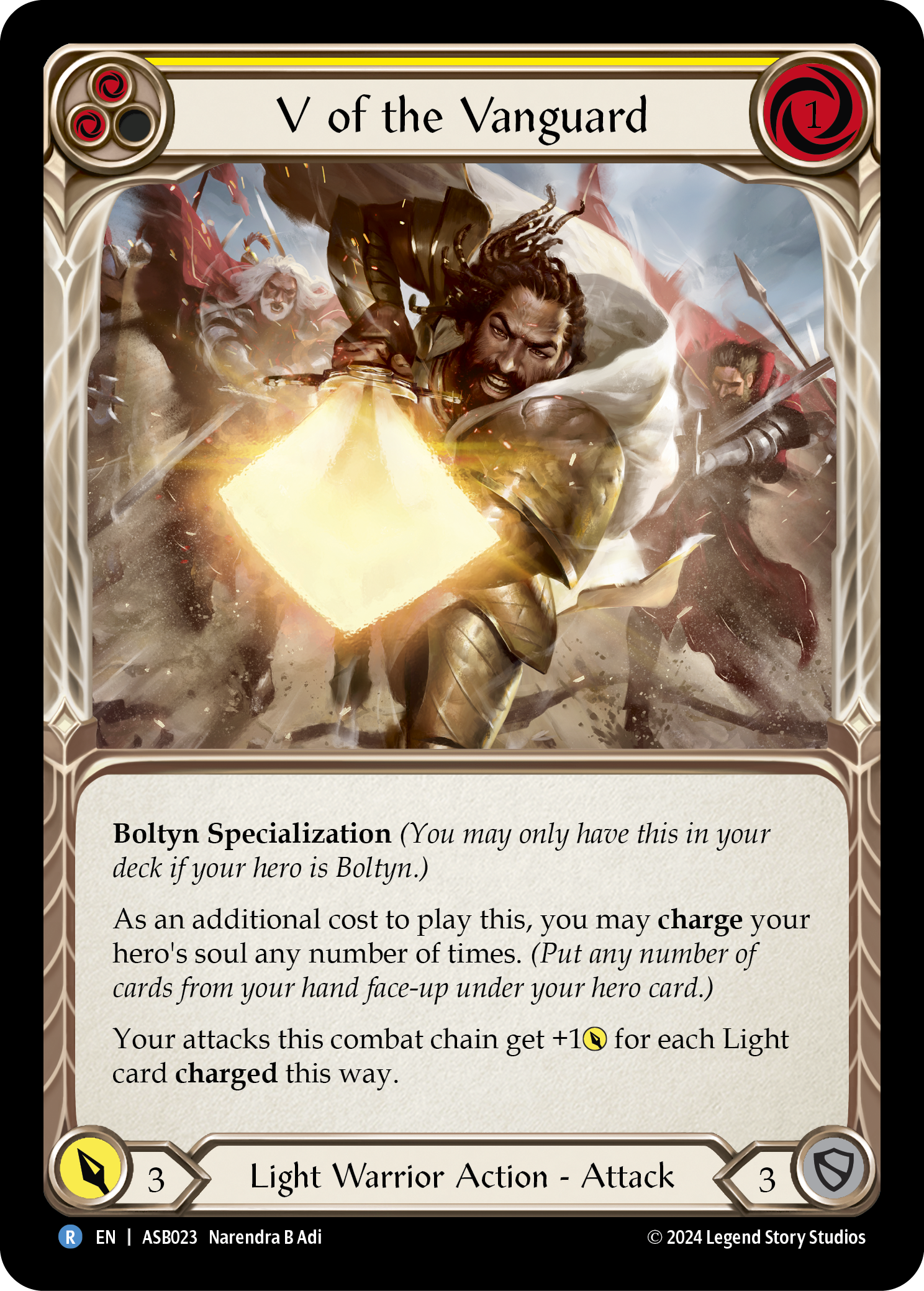 V of the Vanguard (Yellow) - Flesh and Blood TCG - MoxLand