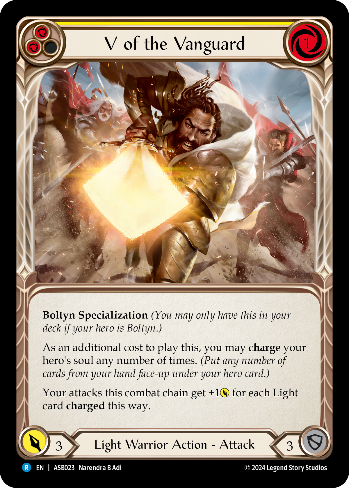 V of the Vanguard (Yellow) - Flesh and Blood TCG - MoxLand