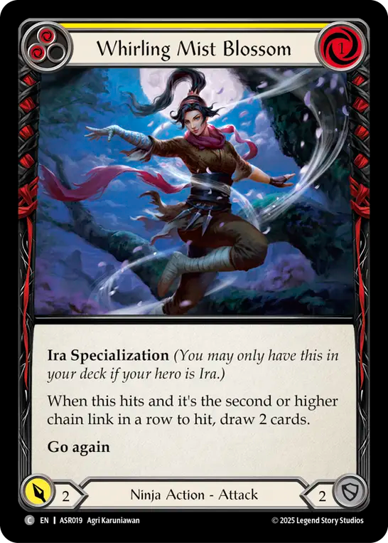 Whirling Mist Blossom (Yellow) - Flesh and Blood TCG - MoxLand