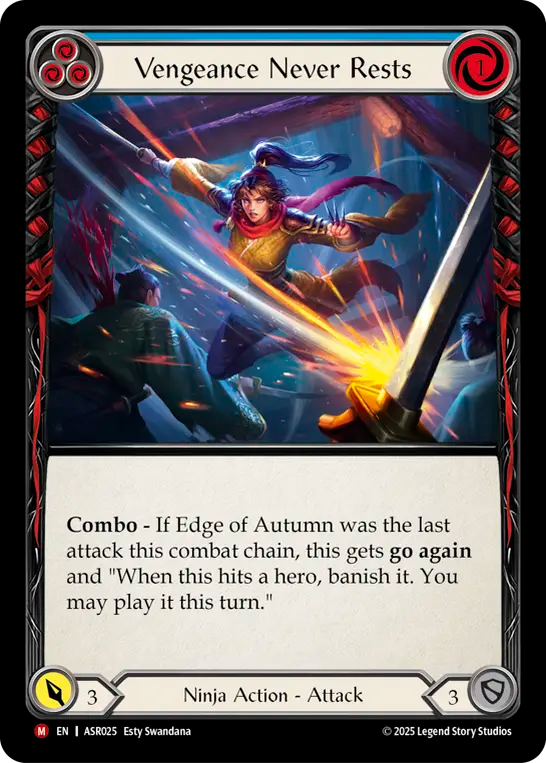 Vengeance Never Rests (Blue) - Flesh and Blood TCG - MoxLand