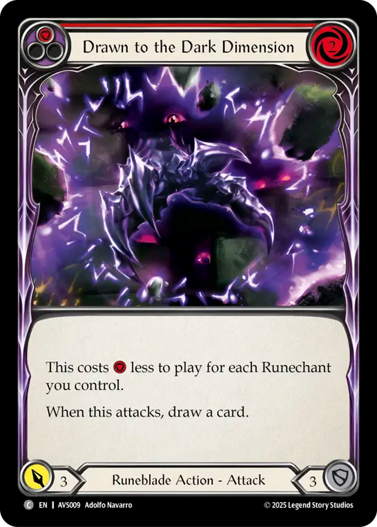 Drawn to the Dark Dimension (Red) - Flesh and Blood TCG - MoxLand