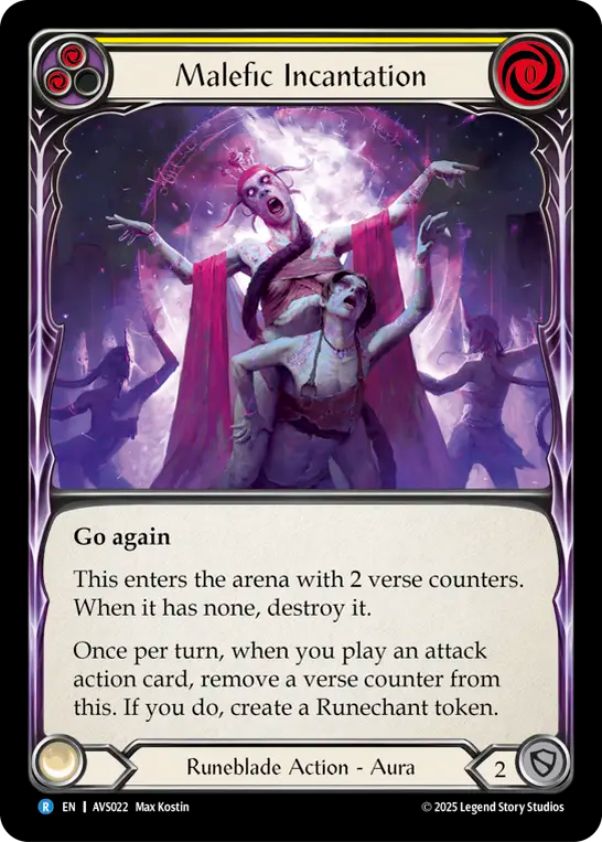Malefic Incantation (Yellow) - Flesh and Blood TCG - MoxLand