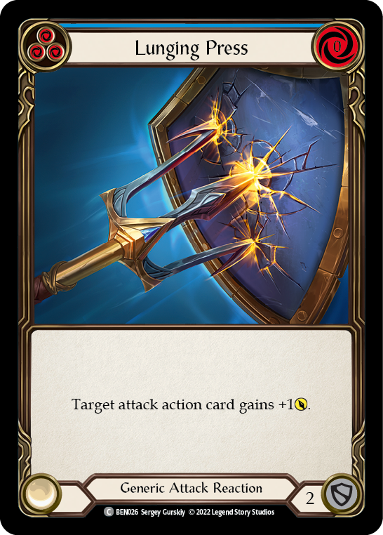 Lunging Press (Blue) - Flesh and Blood TCG - MoxLand