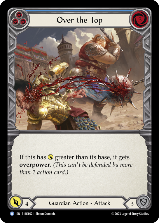 Over the Top (Blue) - Flesh and Blood TCG - MoxLand