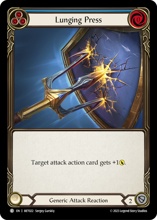 Lunging Press (Blue) - Flesh and Blood TCG - MoxLand