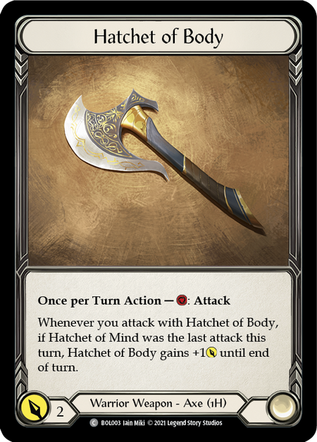 Hatchet of Body - Flesh and Blood TCG - MoxLand