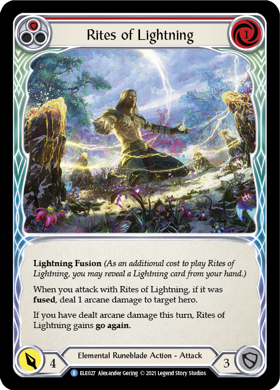 Rites of Lightning (Red) - Flesh and Blood TCG - MoxLand