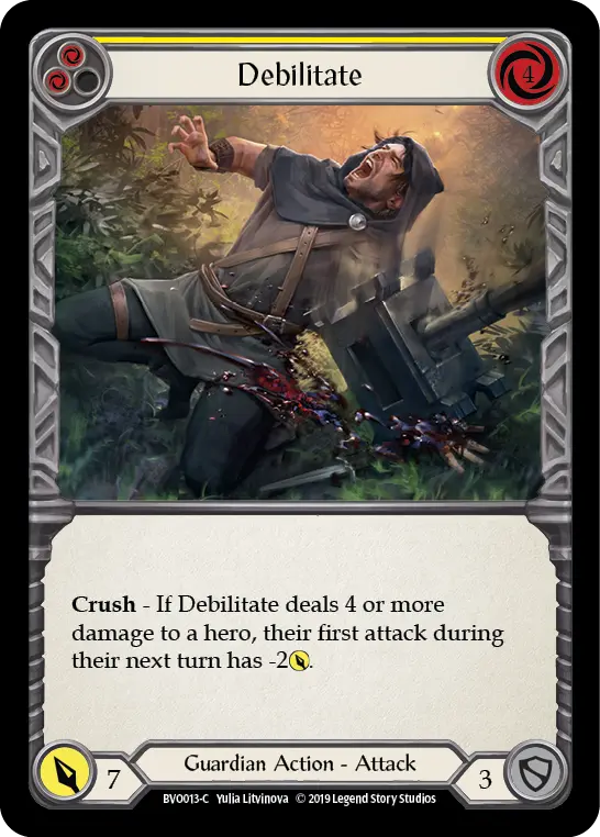 Debilitate (Yellow) - Flesh and Blood TCG - MoxLand