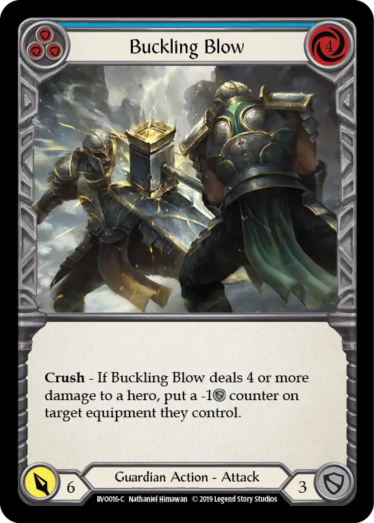 Buckling Blow (Blue) - Flesh and Blood TCG - MoxLand