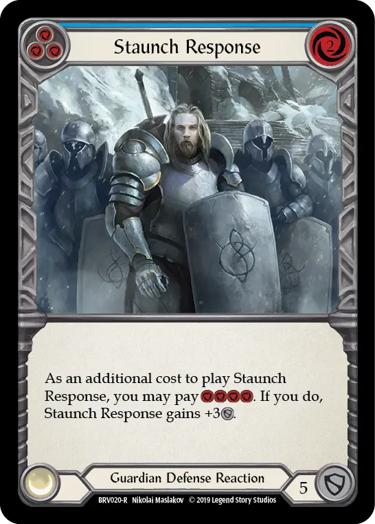 Staunch Response (Blue) - Flesh and Blood TCG - MoxLand