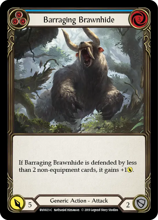 Barraging Brawnhide (Blue) - Flesh and Blood TCG - MoxLand