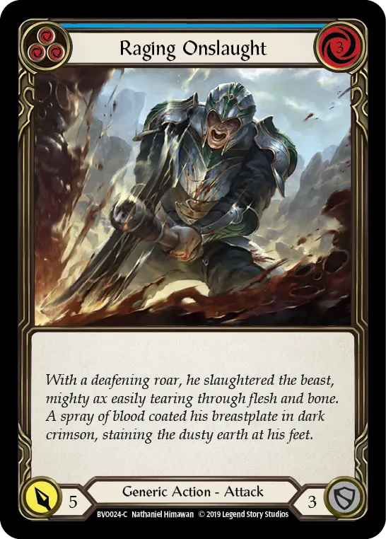 Raging Onslaught (Blue) - Flesh and Blood TCG - MoxLand