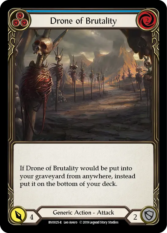 Drone of Brutality (Blue) - Flesh and Blood TCG - MoxLand