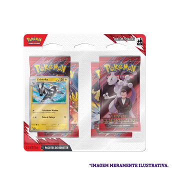 Blister Quádruplo - Escarlate e Violeta 10 Rivais Predestinados Zebstrika - Pokémon TCG - MoxLand