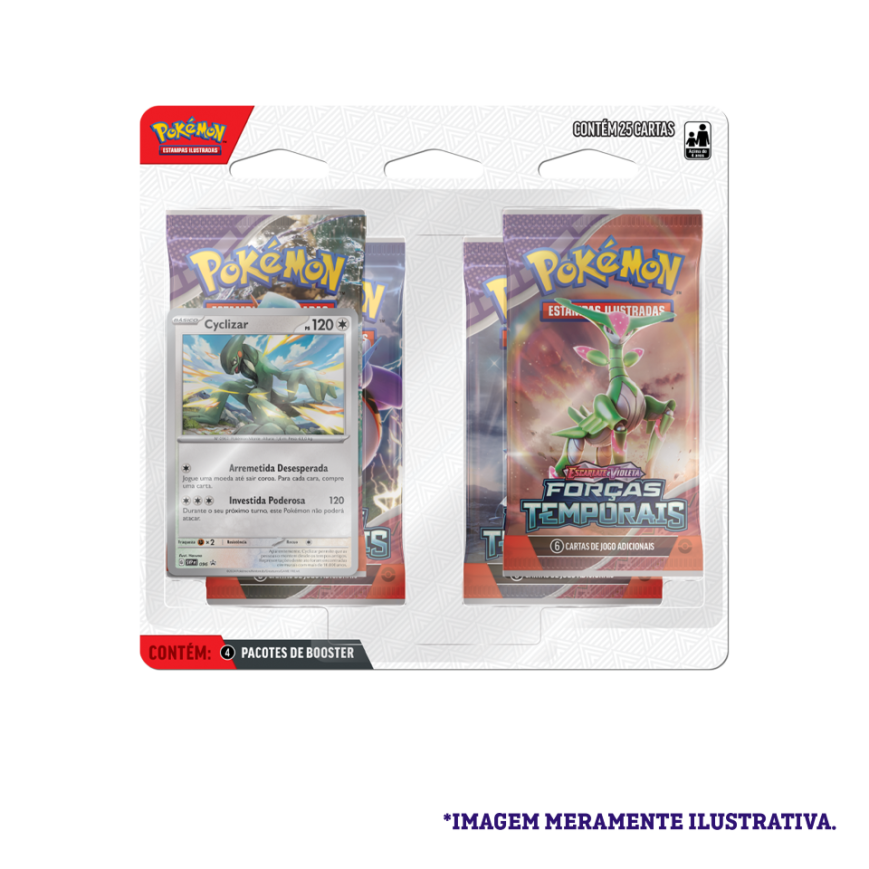 Blister Quádruplo - Escarlate e Violeta 5 Forças Temporais Cyclizar - Pokémon TCG - MoxLand