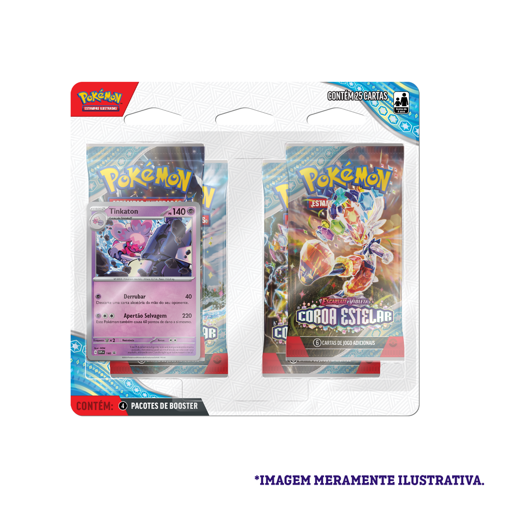 Blister Quádruplo - Escarlate e Violeta 7 Coroa Estelar Tinkaton - Pokémon TCG - MoxLand