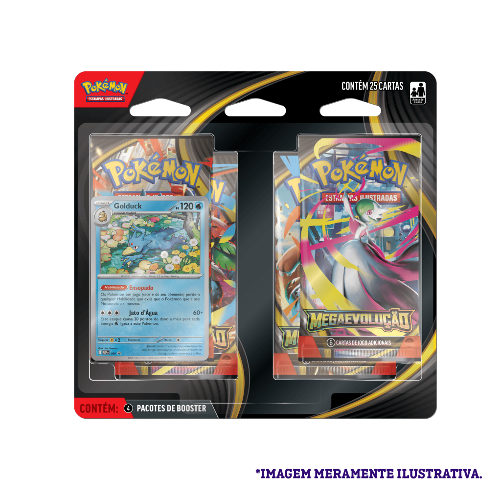 Blister Quádruplo - Mega Evolução Golduck - Pokémon TCG - MoxLand