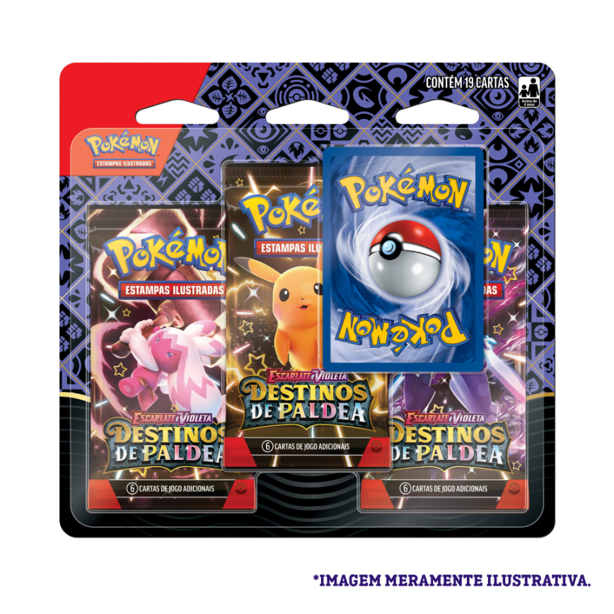 Blister Triplo - Escarlate e Violeta - Destinos de Paldea Greavard Brilhante - Pokémon TCG - MoxLand