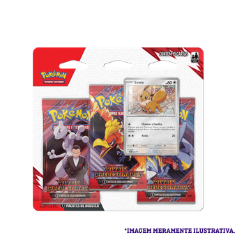 Blister Triplo - Escarlate e Violeta 10 Rivais Predestinados Eevee - Pokémon TCG - MoxLand