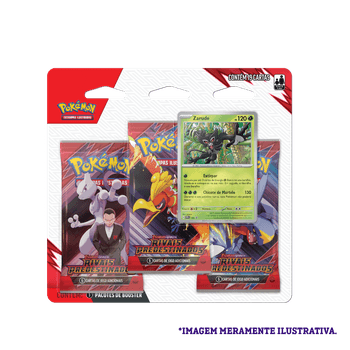 Blister Triplo - Escarlate e Violeta 10 Rivais Predestinados Zarude - Pokémon TCG - MoxLand