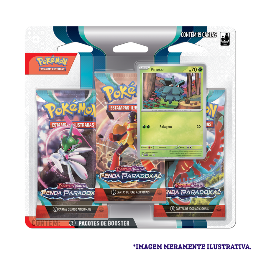 Blister Triplo - Escarlate e Violeta 4 Fenda Paradoxal Pineco - Pokémon TCG - MoxLand