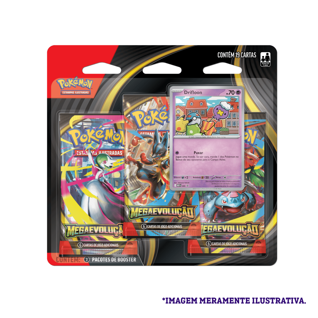 Blister Triplo - Mega Evolução Drifloon - Pokémon TCG - MoxLand