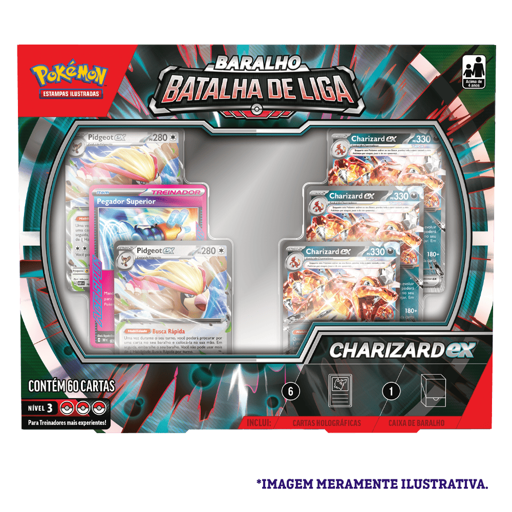 Box - Baralho Batalha de Liga Charizard ex - Pokémon TCG - MoxLand