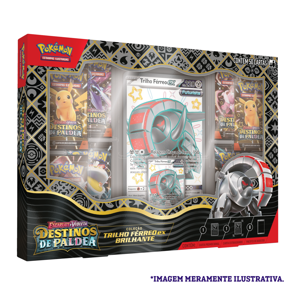 Box - Escarlate e Violeta - Destinos de Paldea Trilho Férreo ex Brilhante - Pokémon TCG - MoxLand