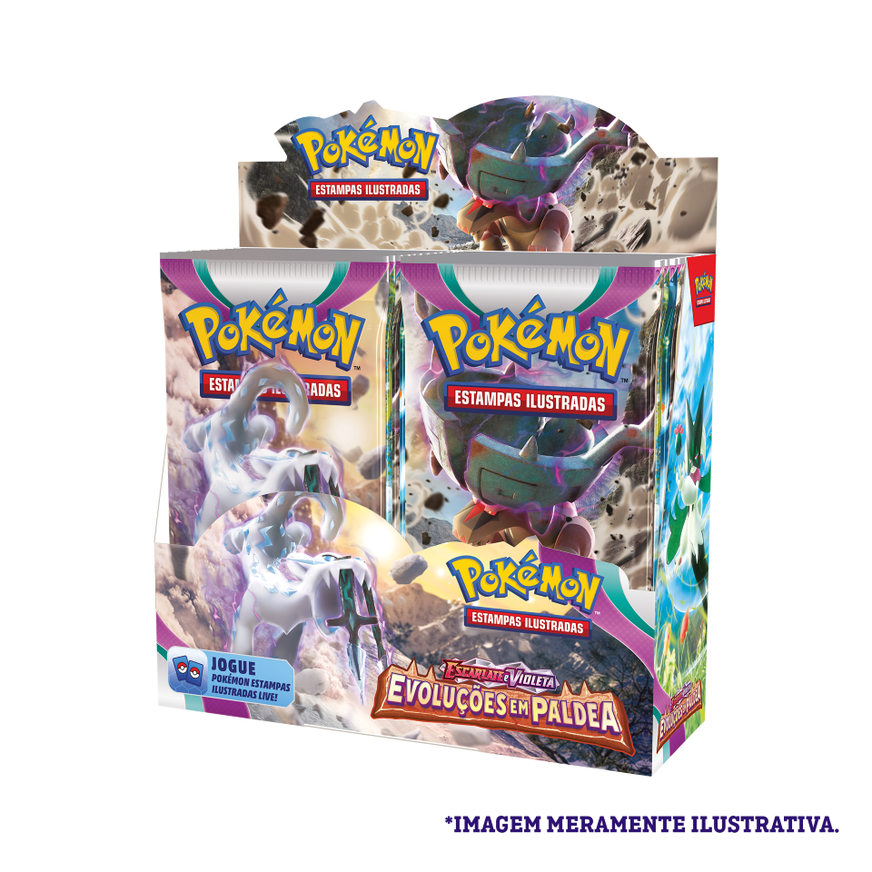 Box Coleção Paldea Escarlate E Violeta Pokémon Tcg Fuecoco