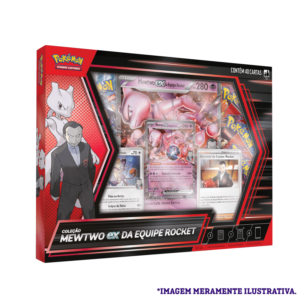 Box - Mewtwo ex da Equipe Rocket - Pokémon TCG - MoxLand
