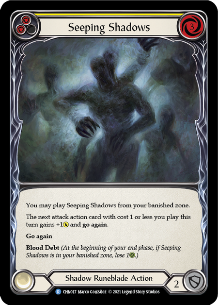 Seeping Shadows (Yellow) - Flesh and Blood TCG - MoxLand