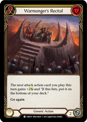 Warmonger's Recital (Yellow) - Flesh and Blood TCG - MoxLand