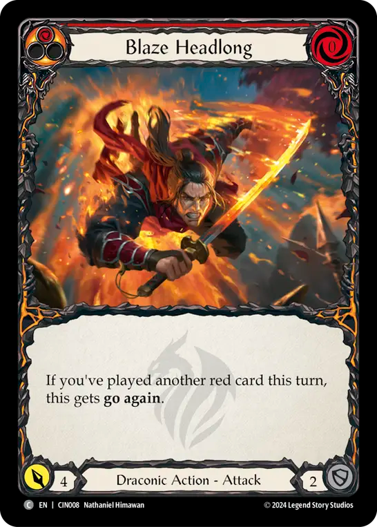 Blaze Headlong (Red) - Flesh and Blood TCG - MoxLand