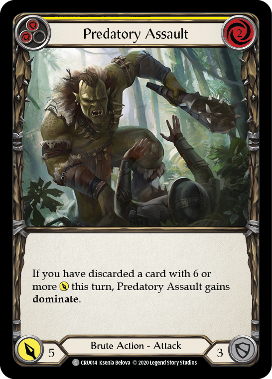 Predatory Assault (Yellow) - Flesh and Blood TCG - MoxLand