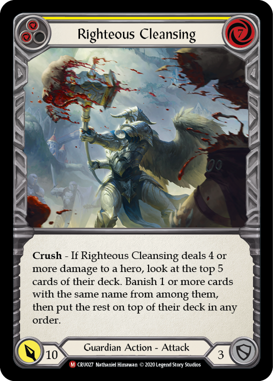 Righteous Cleansing (Yellow) - Flesh and Blood TCG - MoxLand