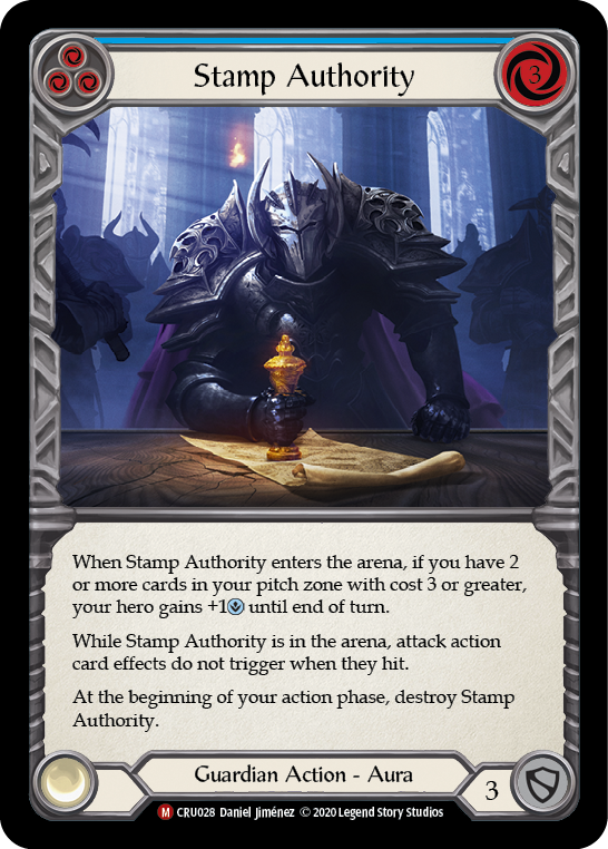 Stamp Authority (Blue) - Flesh and Blood TCG - MoxLand