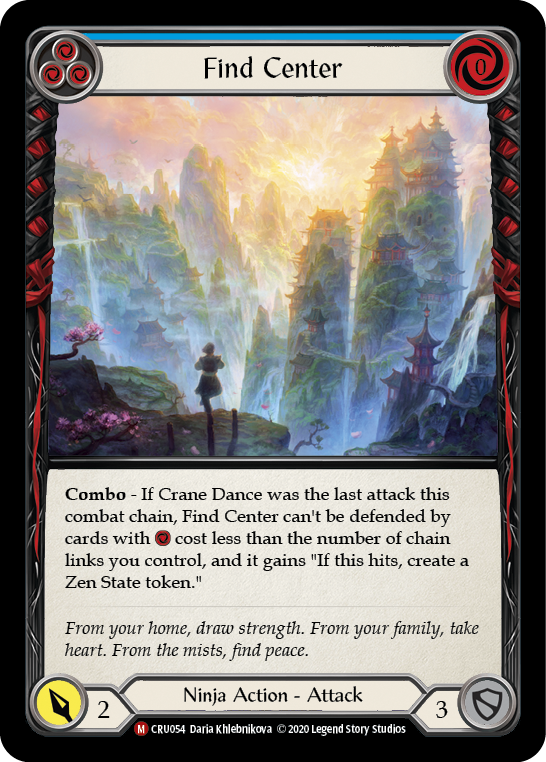 Find Center (Blue) - Flesh and Blood TCG - MoxLand