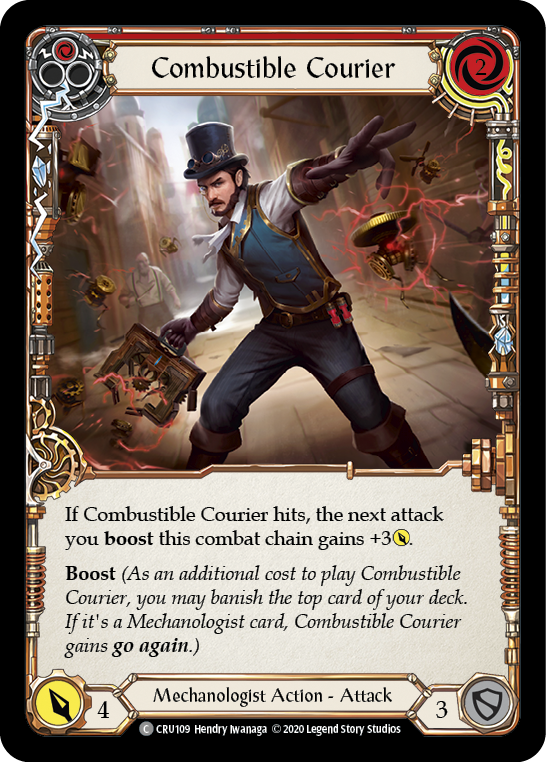 Combustible Courier (Red) - Flesh and Blood TCG - MoxLand