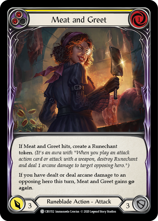 Meat and Greet (Yellow) - Flesh and Blood TCG - MoxLand