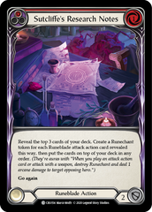 Sutcliffe's Research Notes (Red) - Flesh and Blood TCG - MoxLand