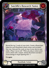 Sutcliffe's Research Notes (Yellow) - Flesh and Blood TCG - MoxLand