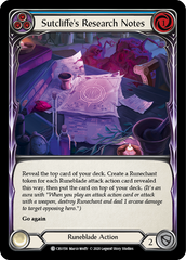 Sutcliffe's Research Notes (Blue) - Flesh and Blood TCG - MoxLand